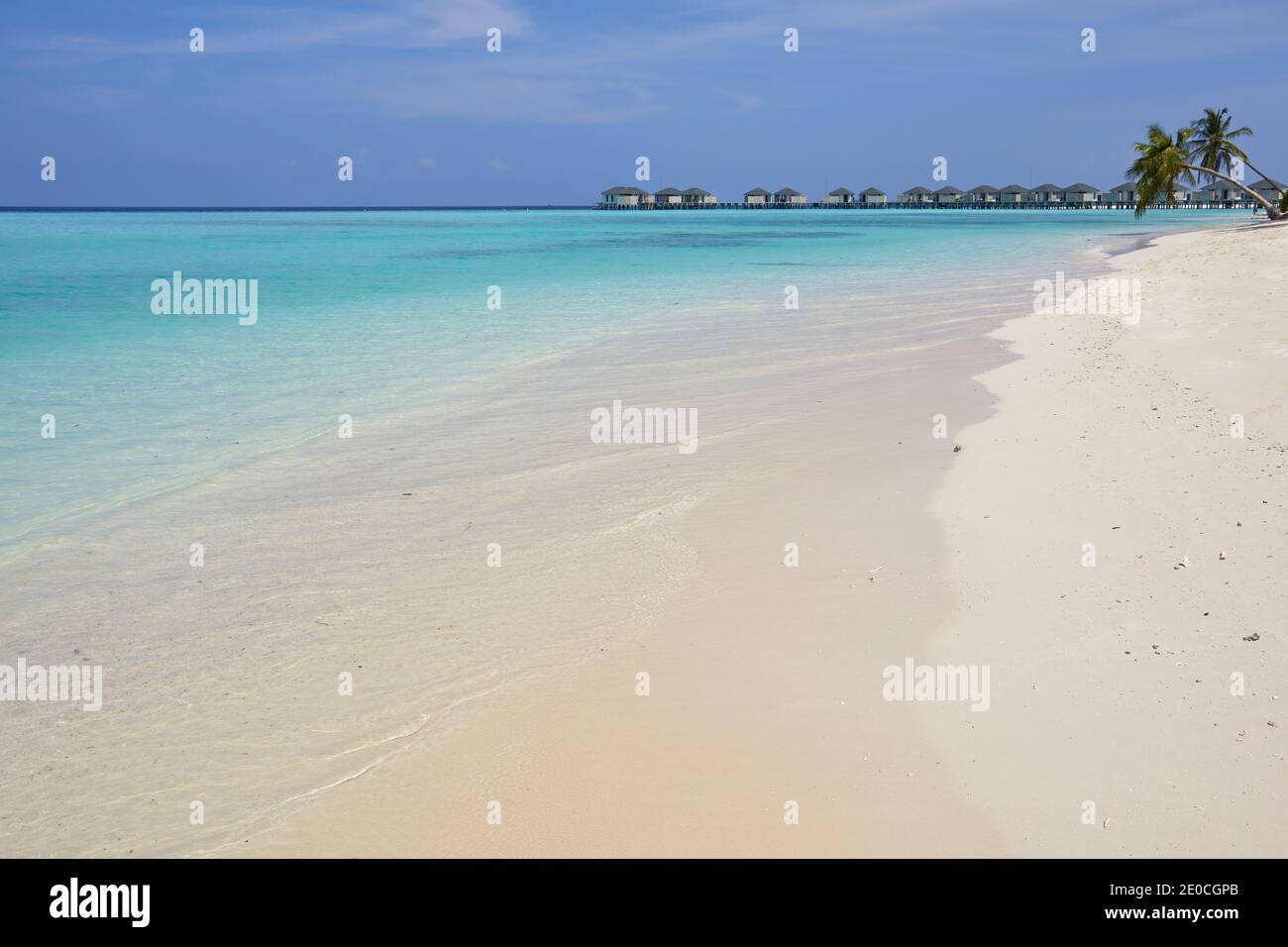 Une plage tropicale, sur l'île de Havodda, dans l'atoll de Gaafu Dhaalu, à l'extrême sud des Maldives, Océan Indien, Asie Banque D'Images
