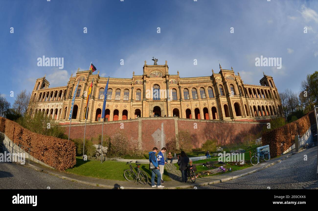 Maximilianeum, Max-Planck-Strasse, Munich, Bayern, Deutschland Banque D'Images