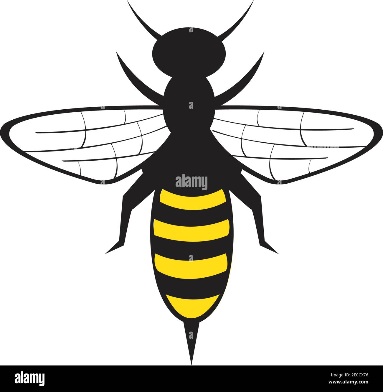 Illustration de l'icône vectorielle du logo Bee Illustration de Vecteur