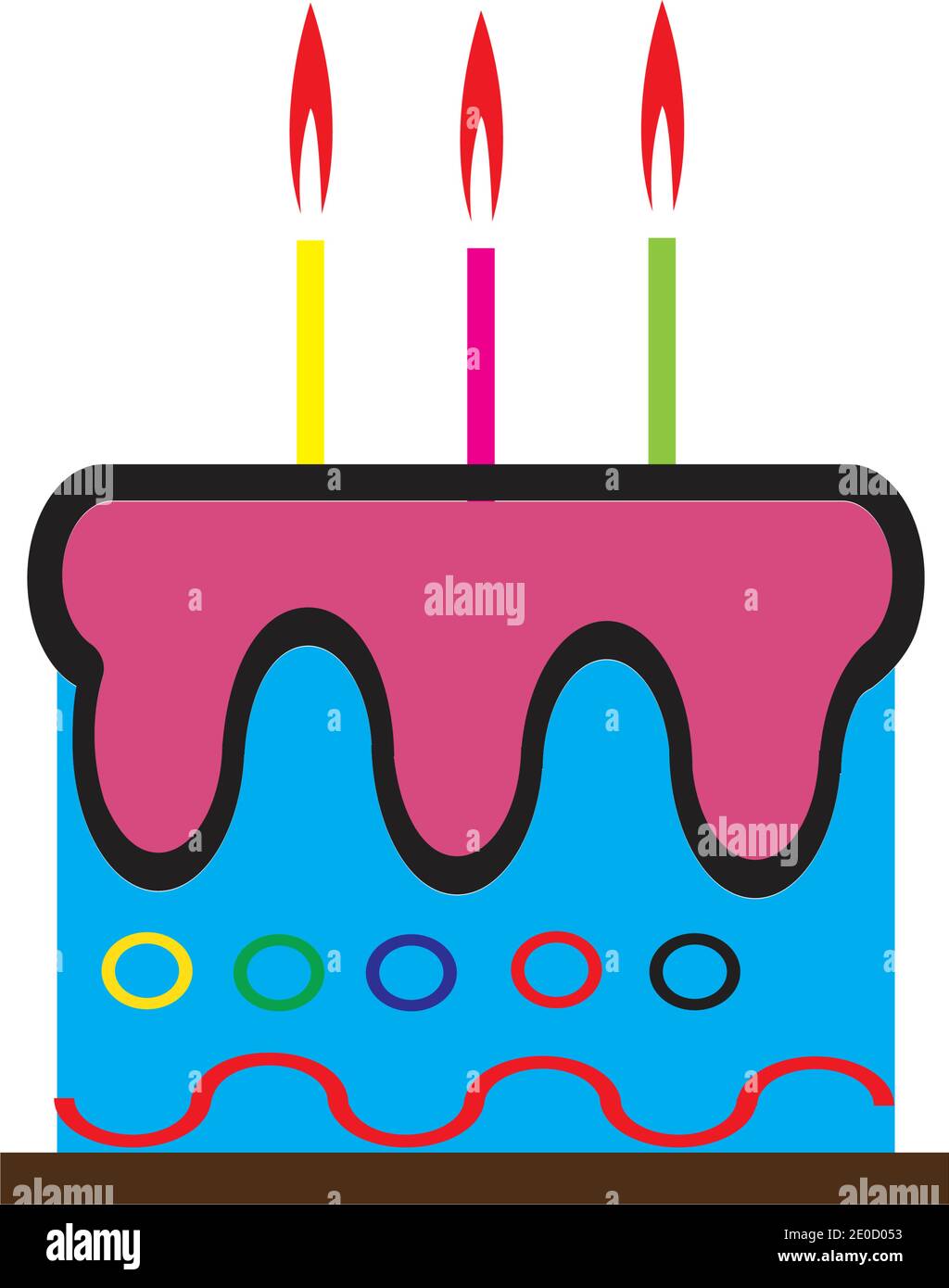 Modele De Dessin Vectoriel D Icone De Gateau D Anniversaire Image Vectorielle Stock Alamy