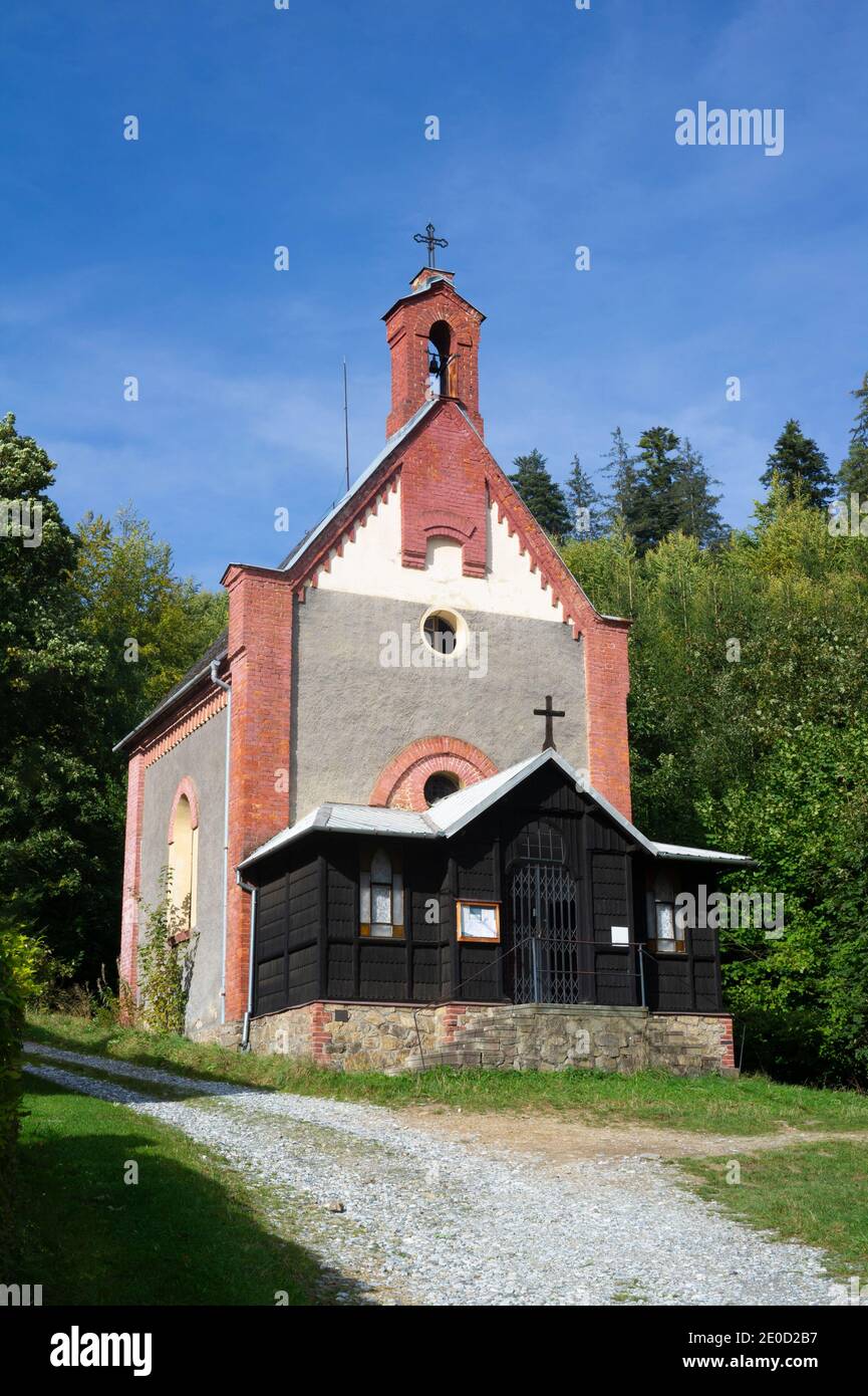 Kaple Panny Marie Lasalettske (Chapelle notre-Dame de la Salette), Travna, République Tchèque / Tchéquie - monument et monument sacré et religieux Banque D'Images