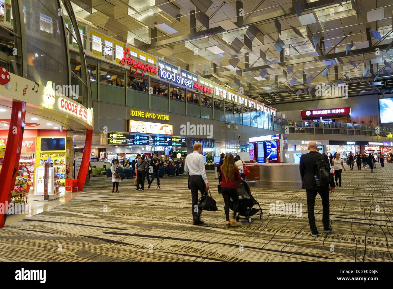 L'aéroport International Changi de Singapour, Singapour, en Asie du sud-est Banque D'Images