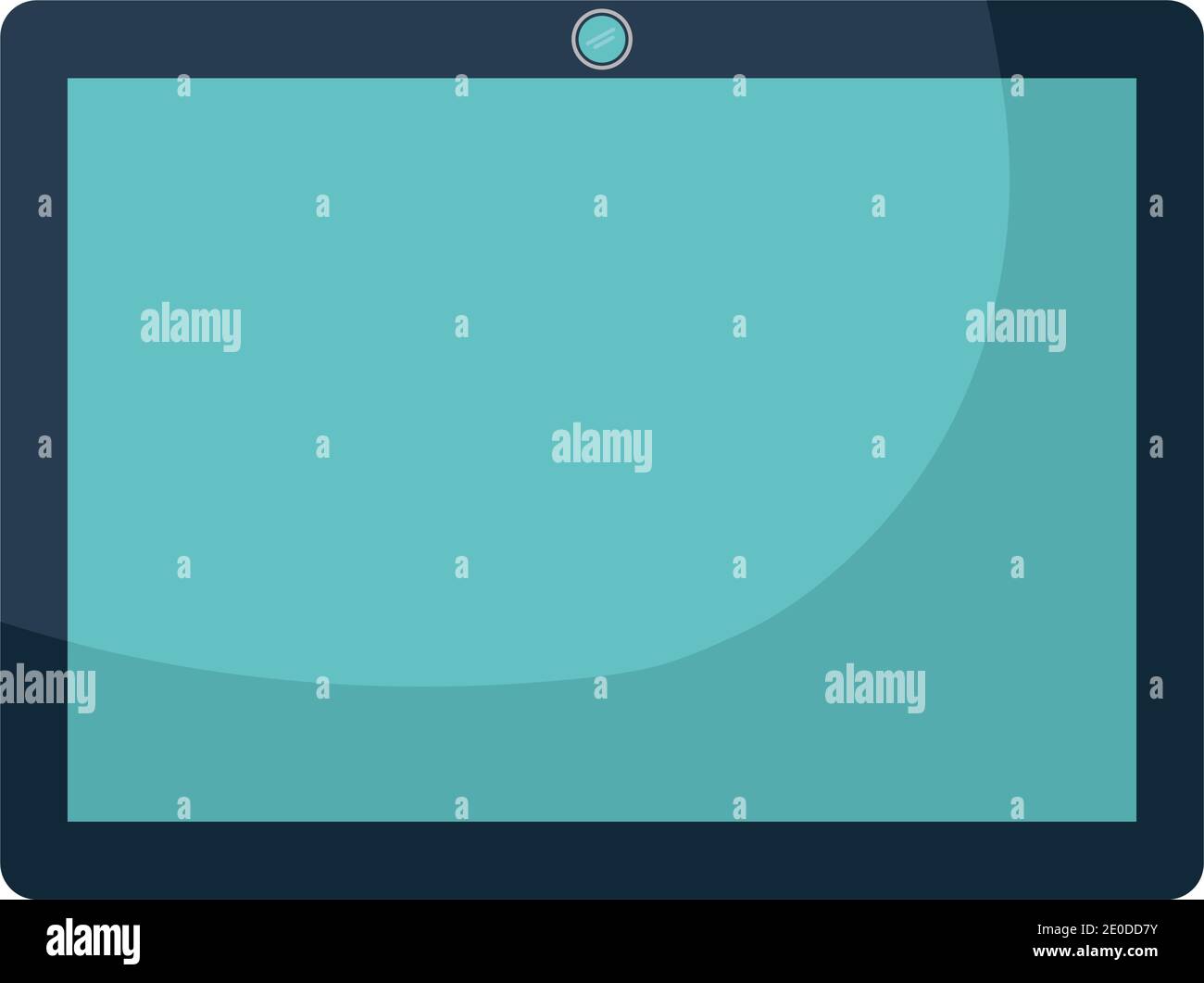 tablette avec écran bleu Illustration de Vecteur