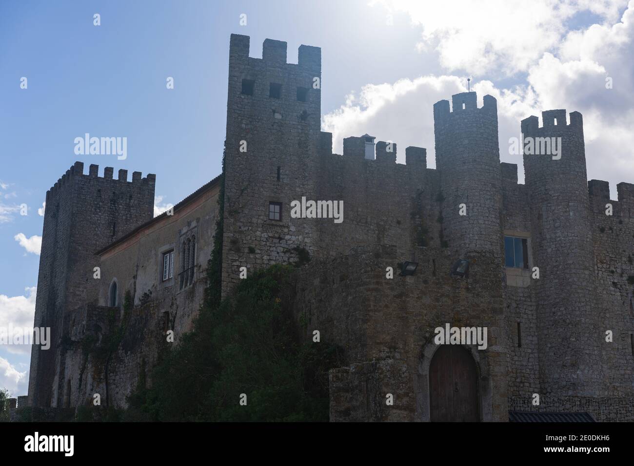 Obidos beau village château fort forteresse tour au Portugal Banque D'Images