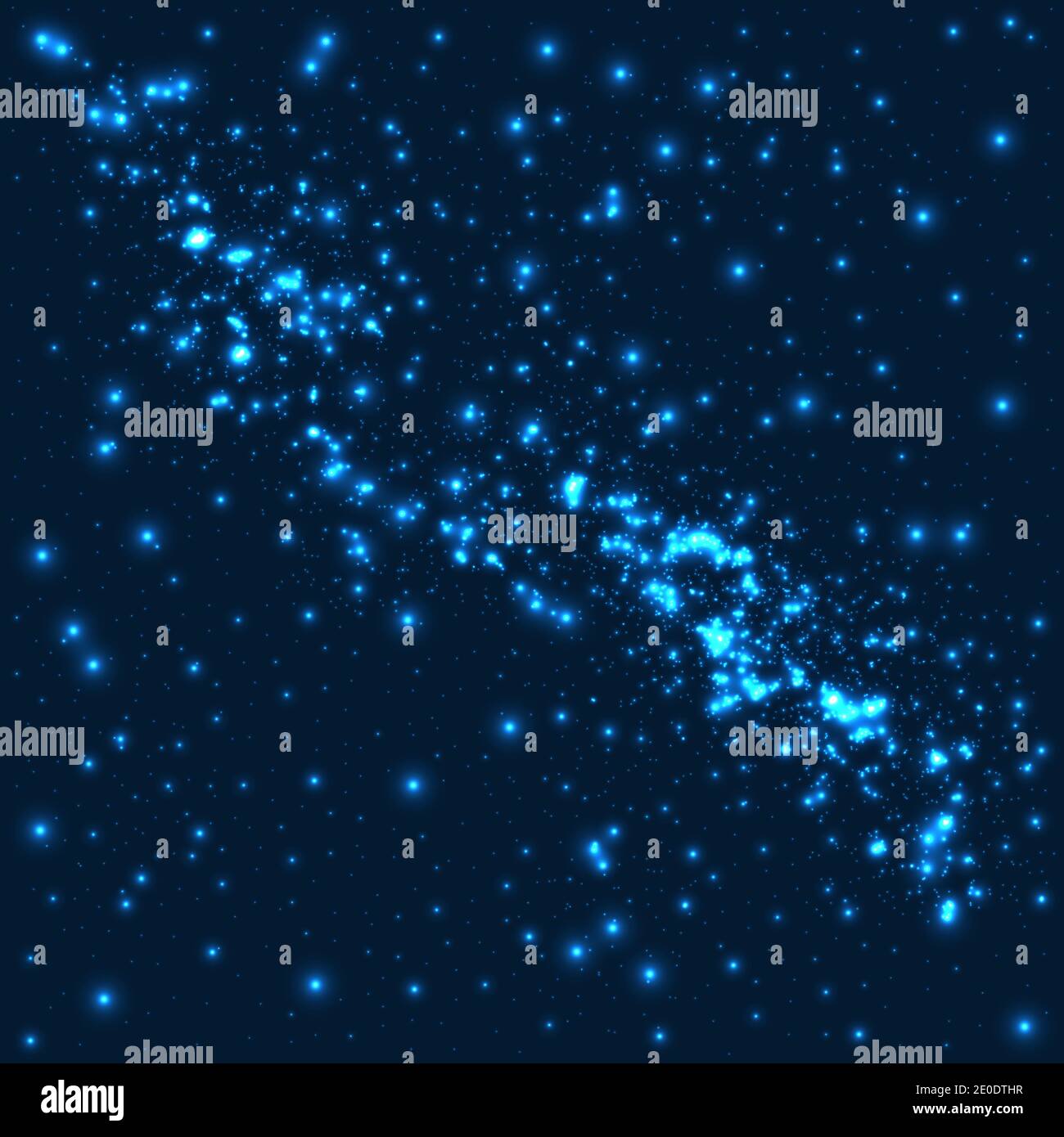 Ciel clair étoilé de nuit avec la manière laiteuse. Illustration de Vecteur