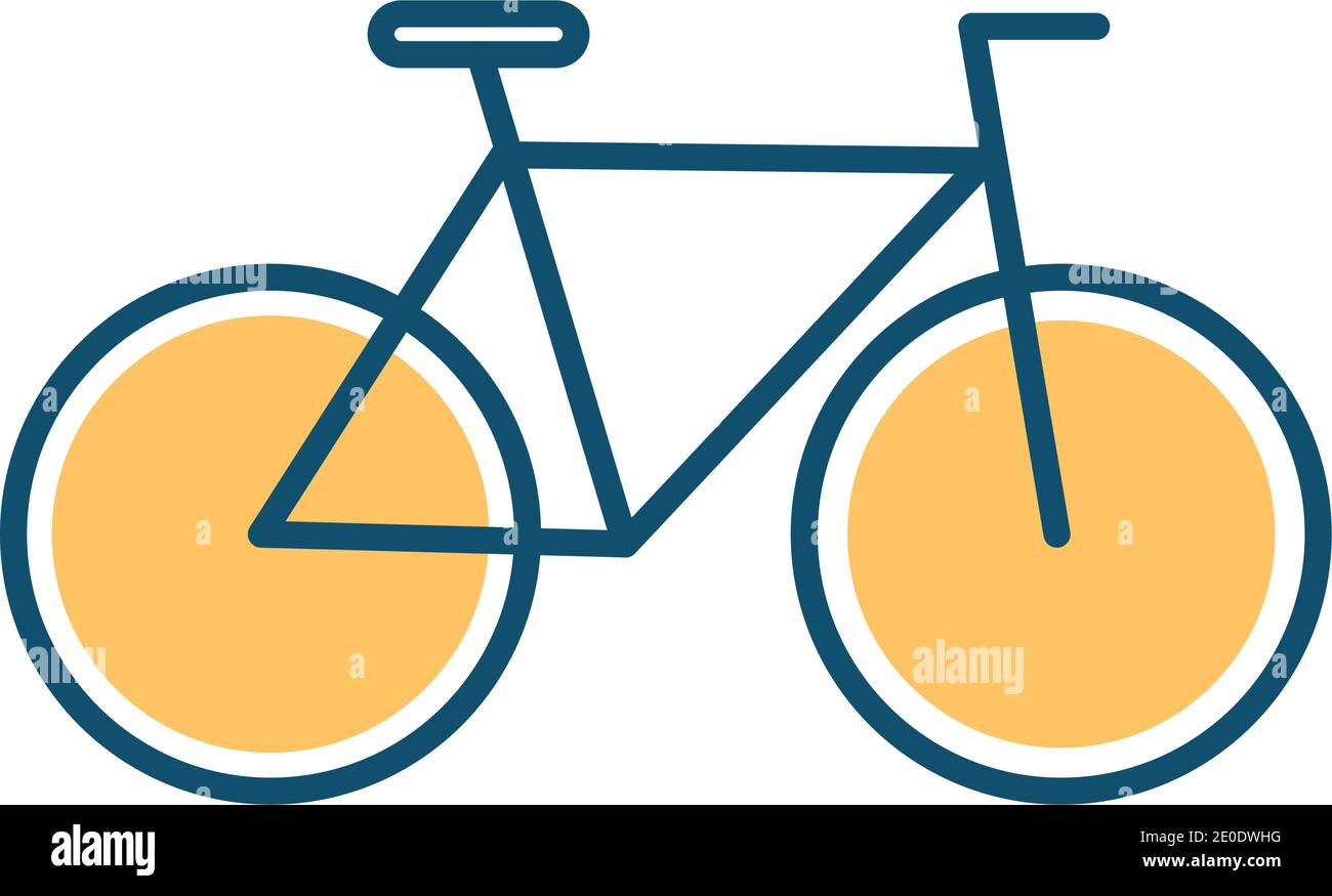 vélo de couleur jaune Illustration de Vecteur