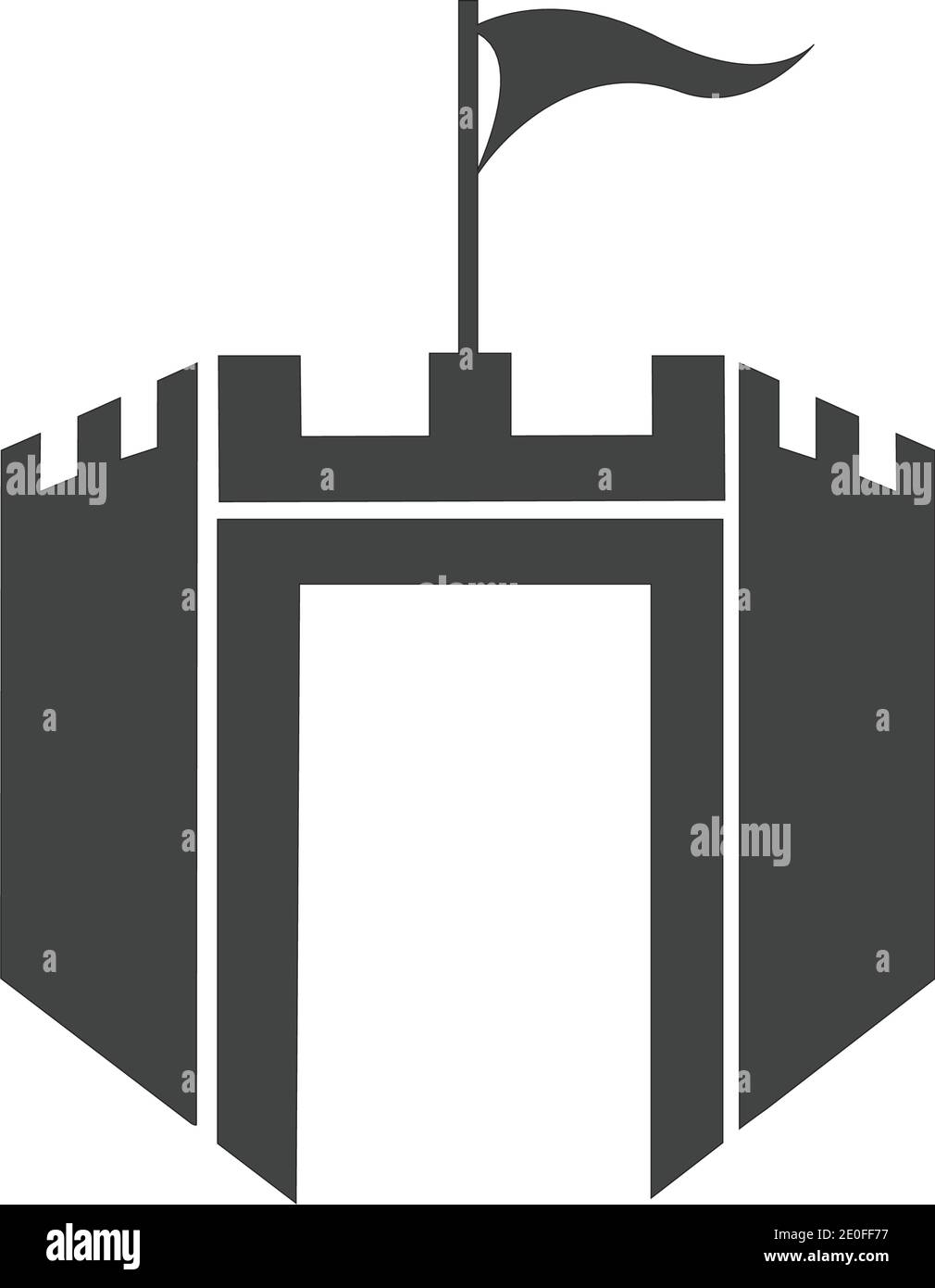 Château vector illustration Logo Icône Template design Illustration de Vecteur