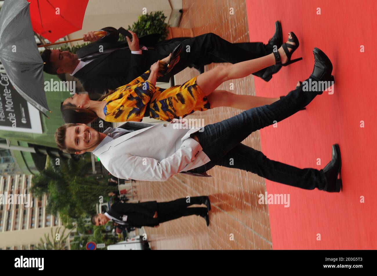 Scott Clifton, Nicole Lampson arrivée à la cérémonie d'ouverture du 52e Festival de télévision de Monte Carlo 2012 qui s'est tenu au Grimaldi Forum à Monte-Carlo, Monaco, le 10 juin 2012. Photo de Helder Januario/ABACAPRESS.COM Banque D'Images