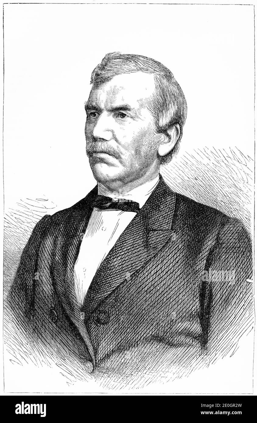Gravure du missionnaire écossais David Livingstone. Banque D'Images