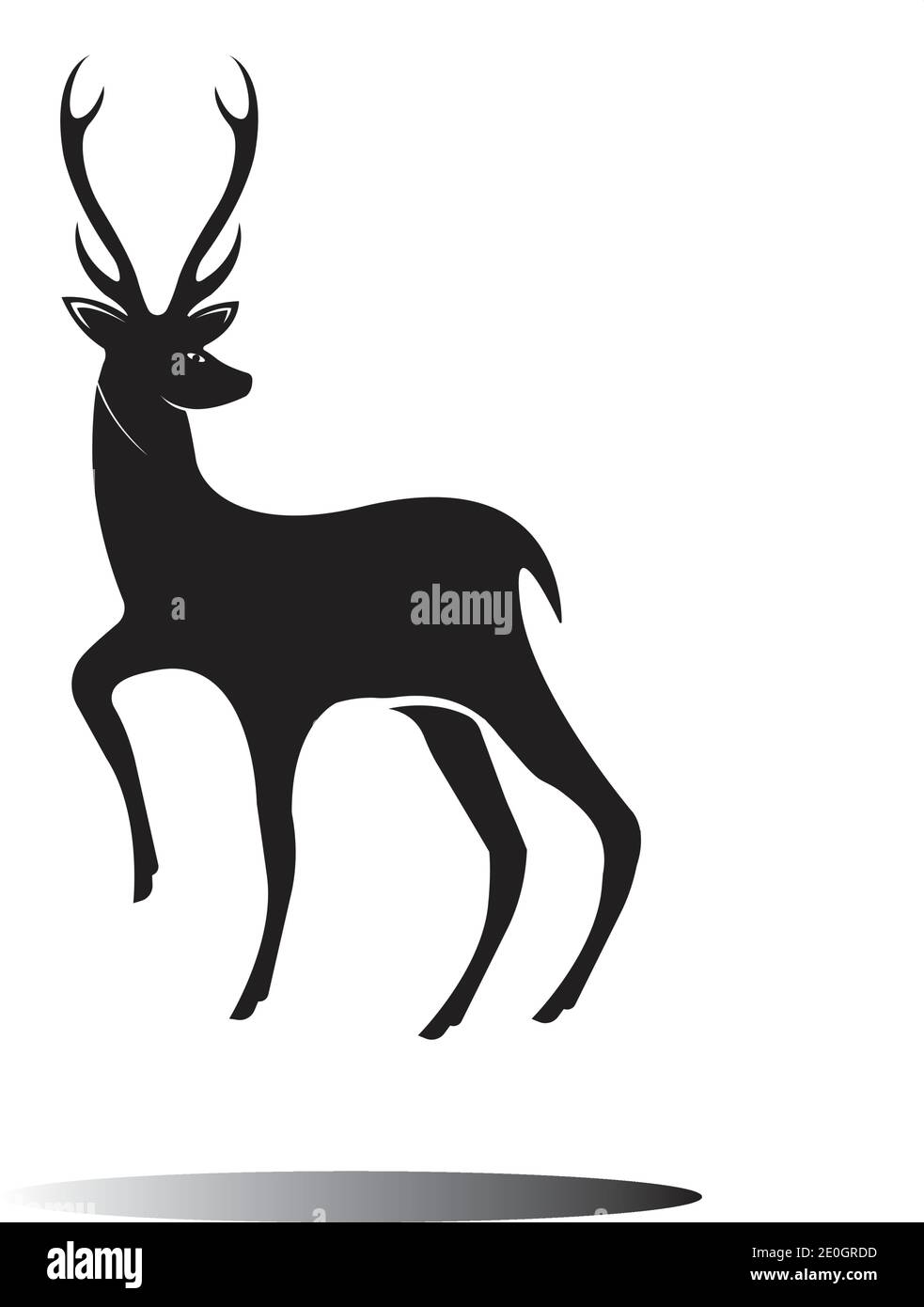 Logo cerf icône vecteur modèle illustration design Illustration de Vecteur