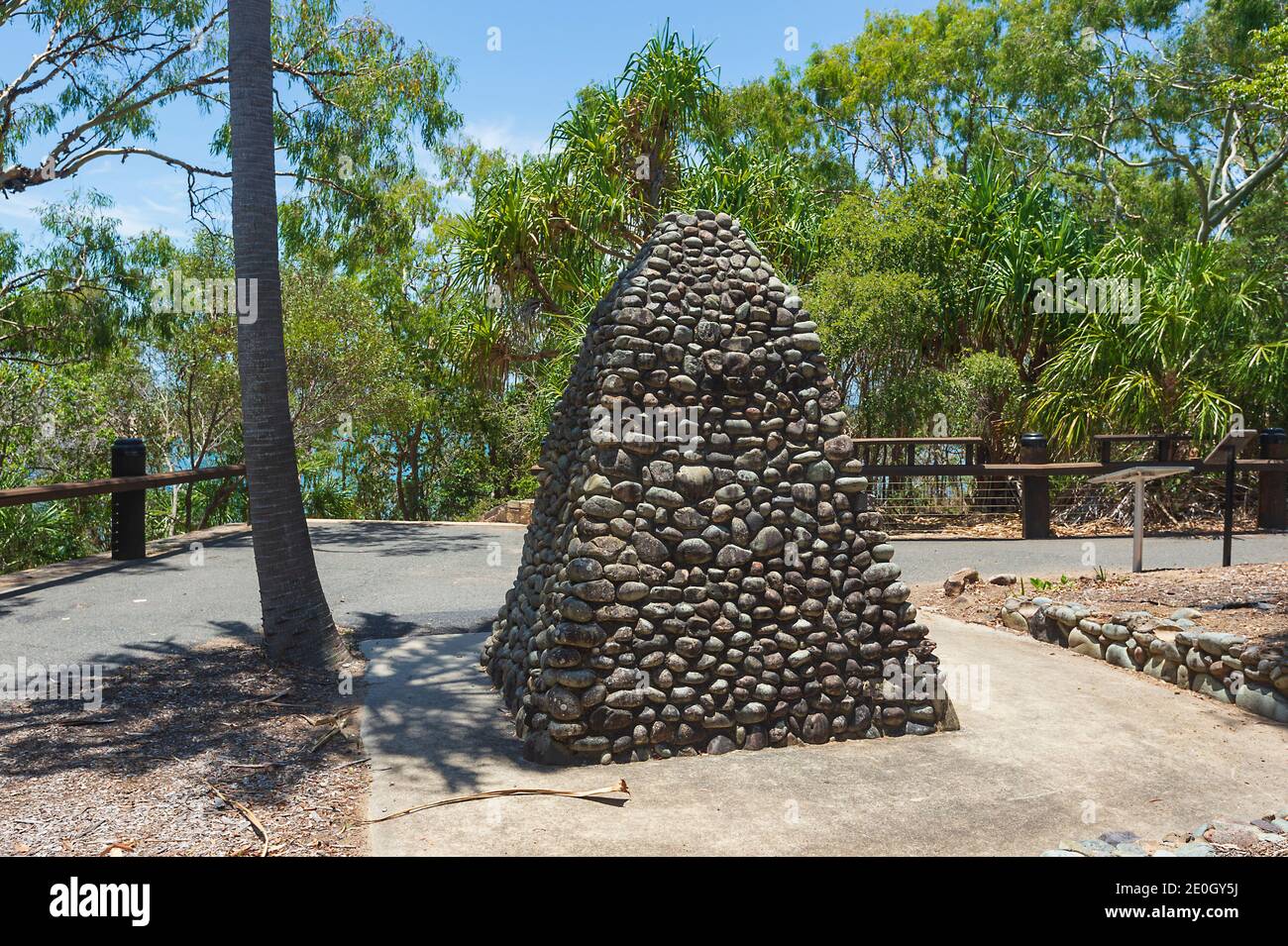 Mémorial du Capitaine James Cook, ville de 1770 (dix-sept soixante-dix ans), Queensland, Queensland, Australie Banque D'Images