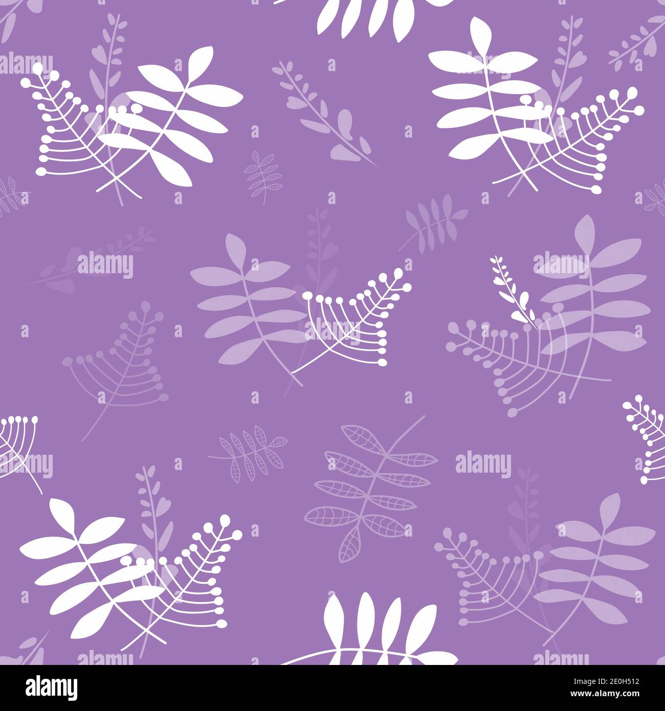 Violet Mountain's Majesty coloré feuilles motif sans couture Illustration de Vecteur