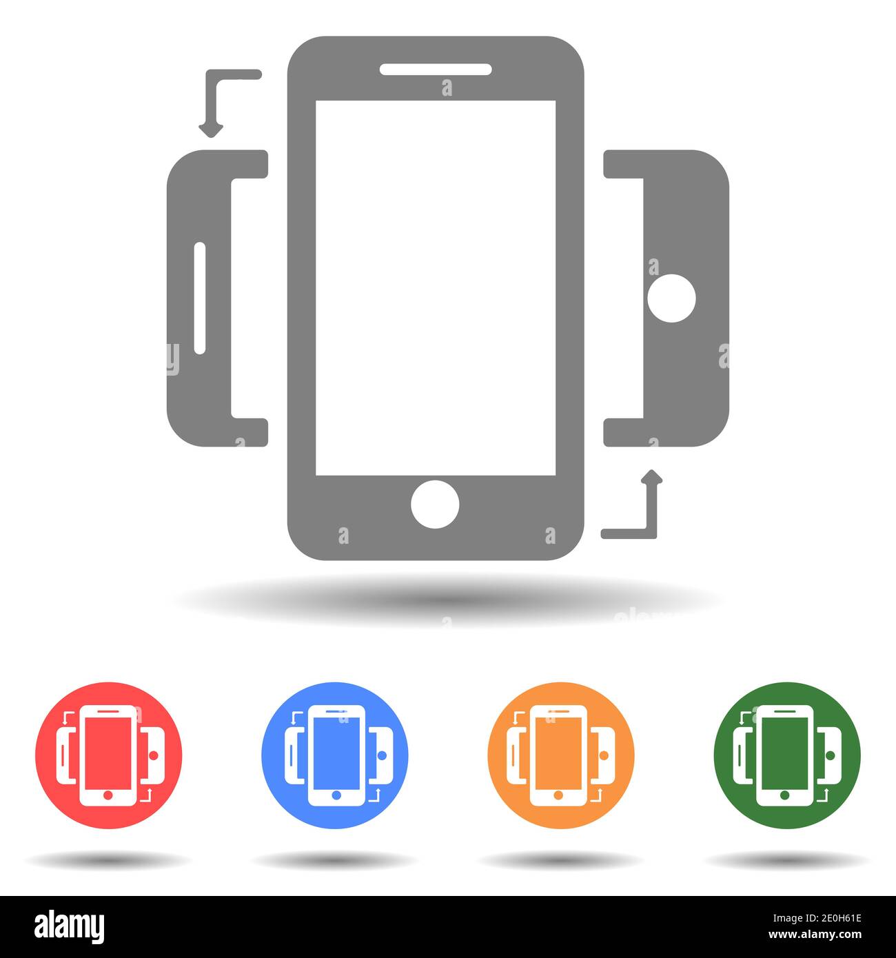 Faire pivoter l'icône du smartphone isolée Illustration de Vecteur