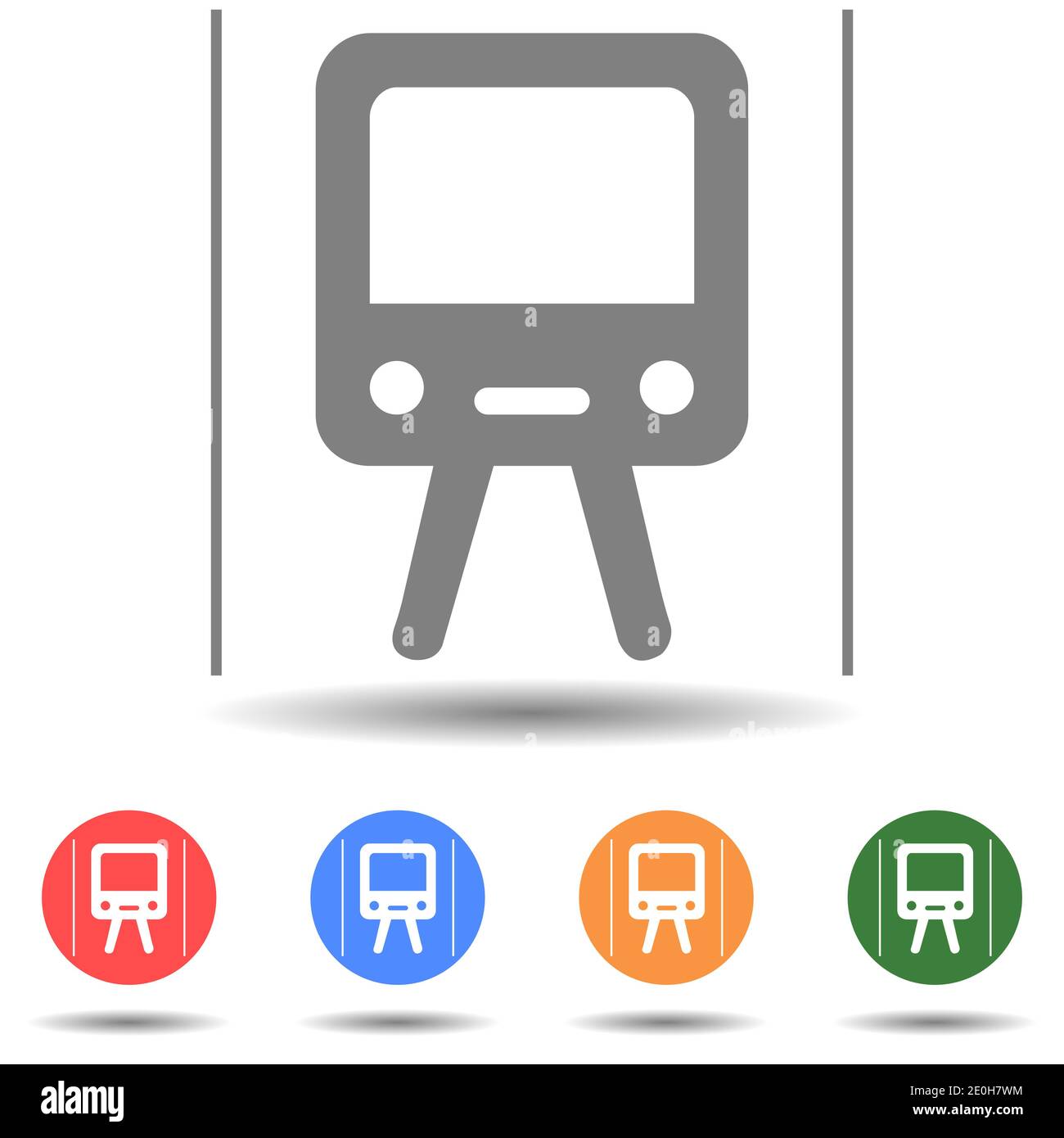 Icône de vecteur de train de façon simple Illustration de Vecteur