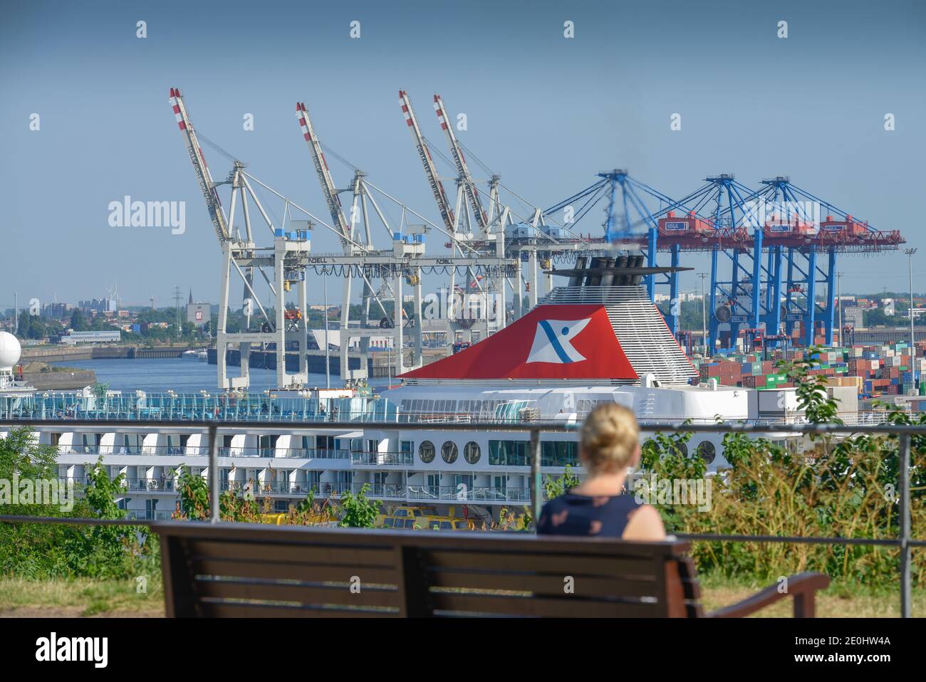 Altonaer Balkon Aussichtsplattform, Altona, Hambourg, Allemagne Banque D'Images