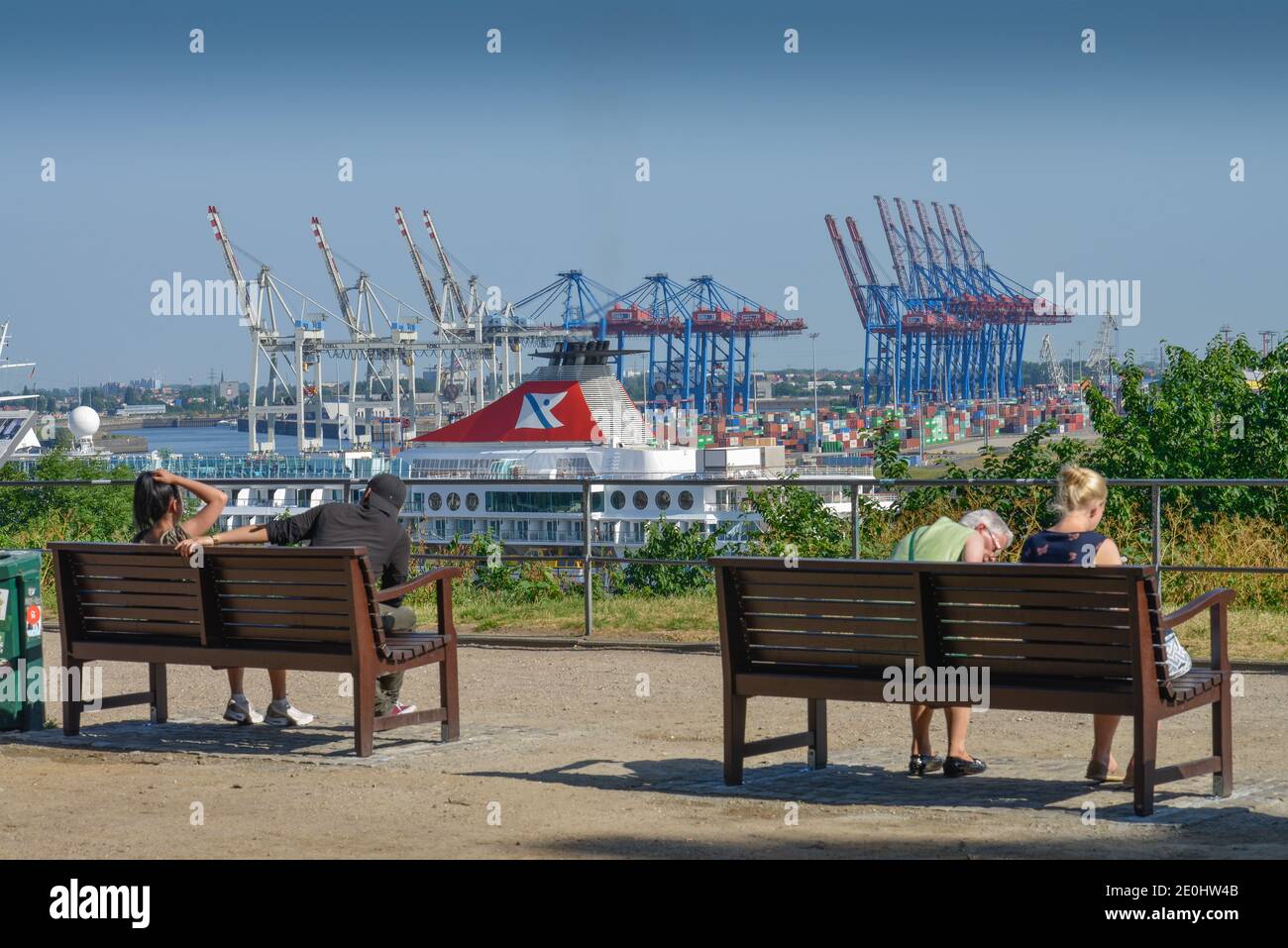 Altonaer Balkon Aussichtsplattform, Altona, Hambourg, Allemagne Banque D'Images