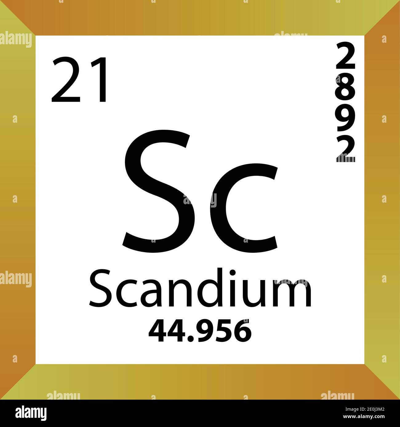 SC Scandium Chemical Element Tableau périodique. Illustration à vecteur ...