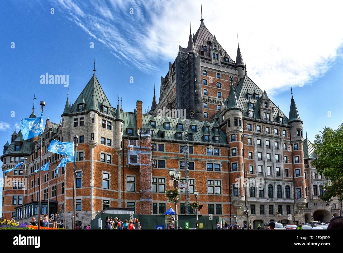 La ville de Québec, Canada - le 11 août 2019 : Le centre historique et grand Chateau Frontenac est un lieu historique national qui a été construit en 1893. Banque D'Images