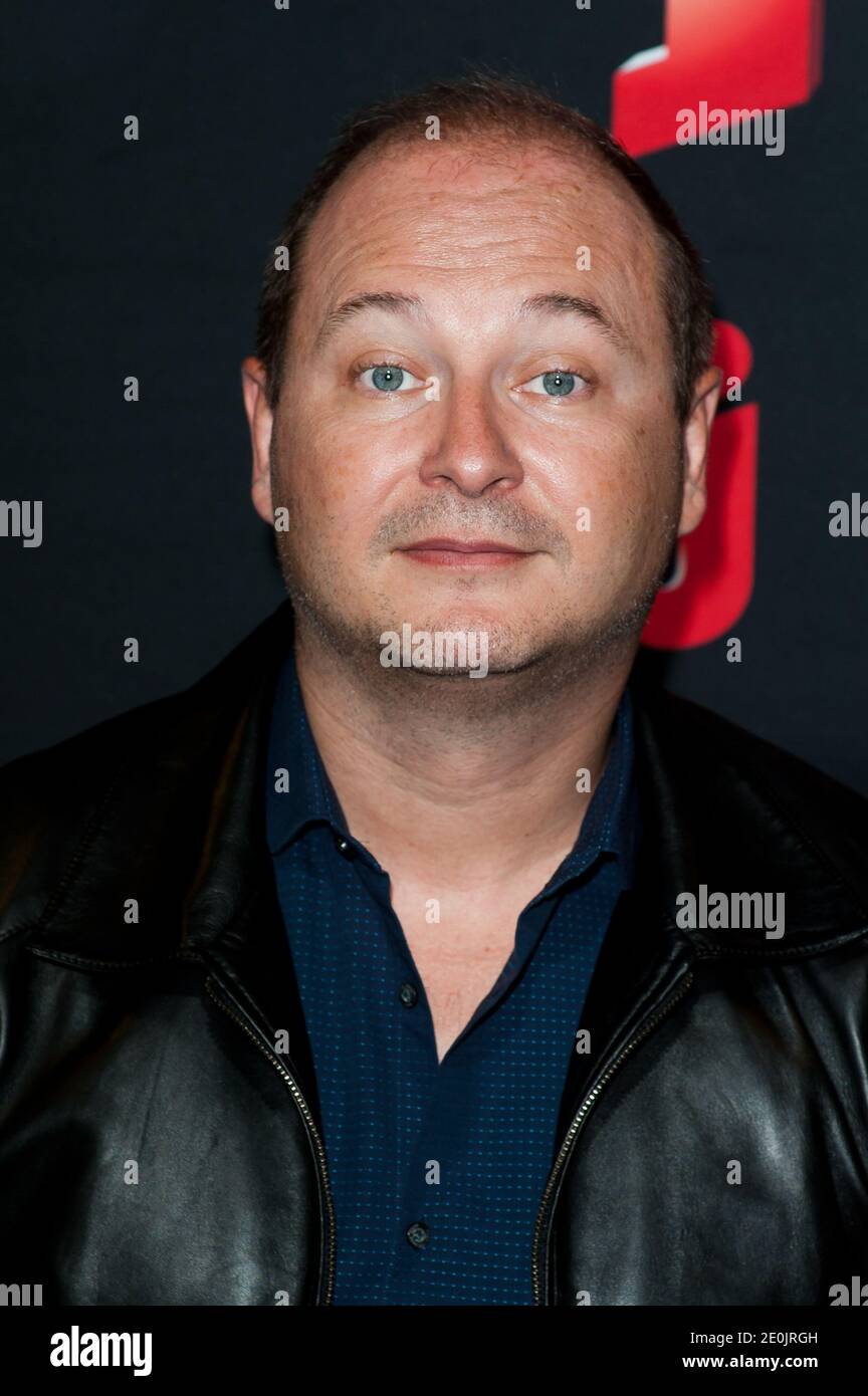 Sébastien Cauet participant au programme de la conférence de presse 2012 / 2013 du NRJ 12 TV Chanel au bureau du Groupe NRJ (22 rue Boileau 75016 Paris), le 12 juillet 2012 à Paris, France. Photo de Nicolas Genin/ABACAPRESS.COM Banque D'Images