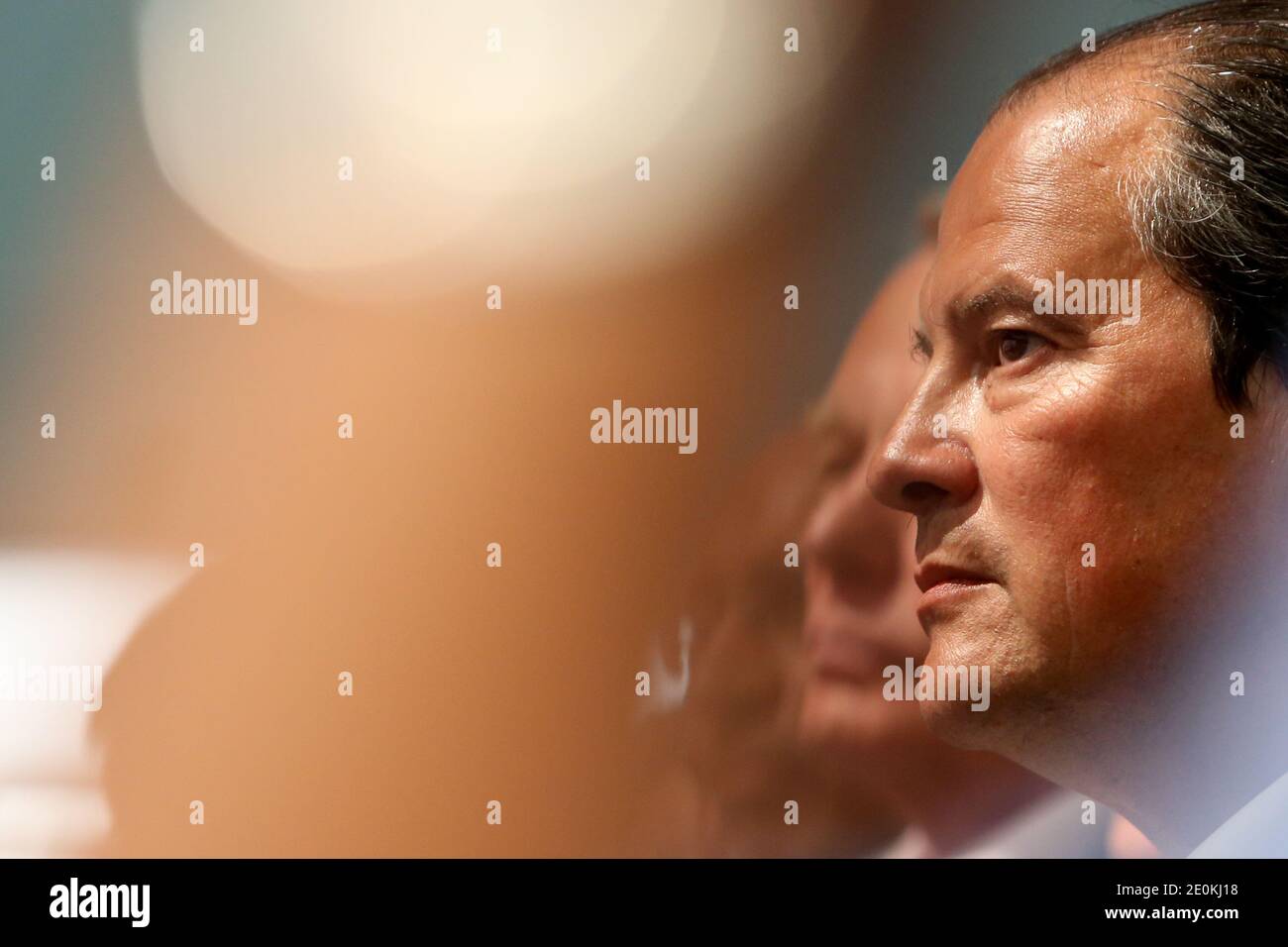 Jean-Christophe Cambadelis lors de la dernière journée de l'Université d'été annuelle du Parti socialiste français (PS), à la Rochelle, dans l'ouest de la France, le 25 août 2012. Photo de Stephane Lemouton/ABACAPRESS.COM. Banque D'Images