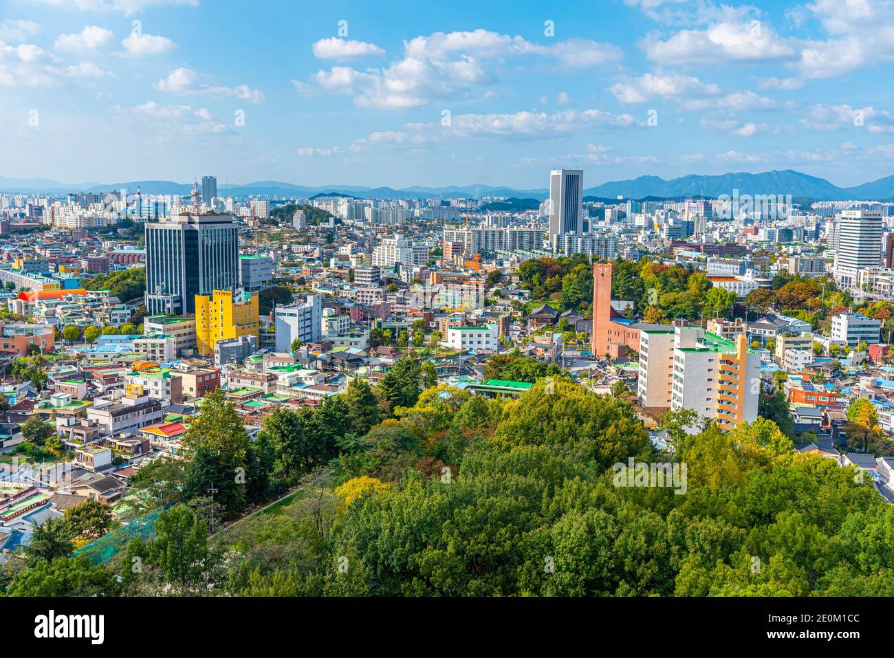 GWANGJU, CORÉE, 22 OCTOBRE 2019 : vue aérienne de Gwangju, République de Corée Banque D'Images