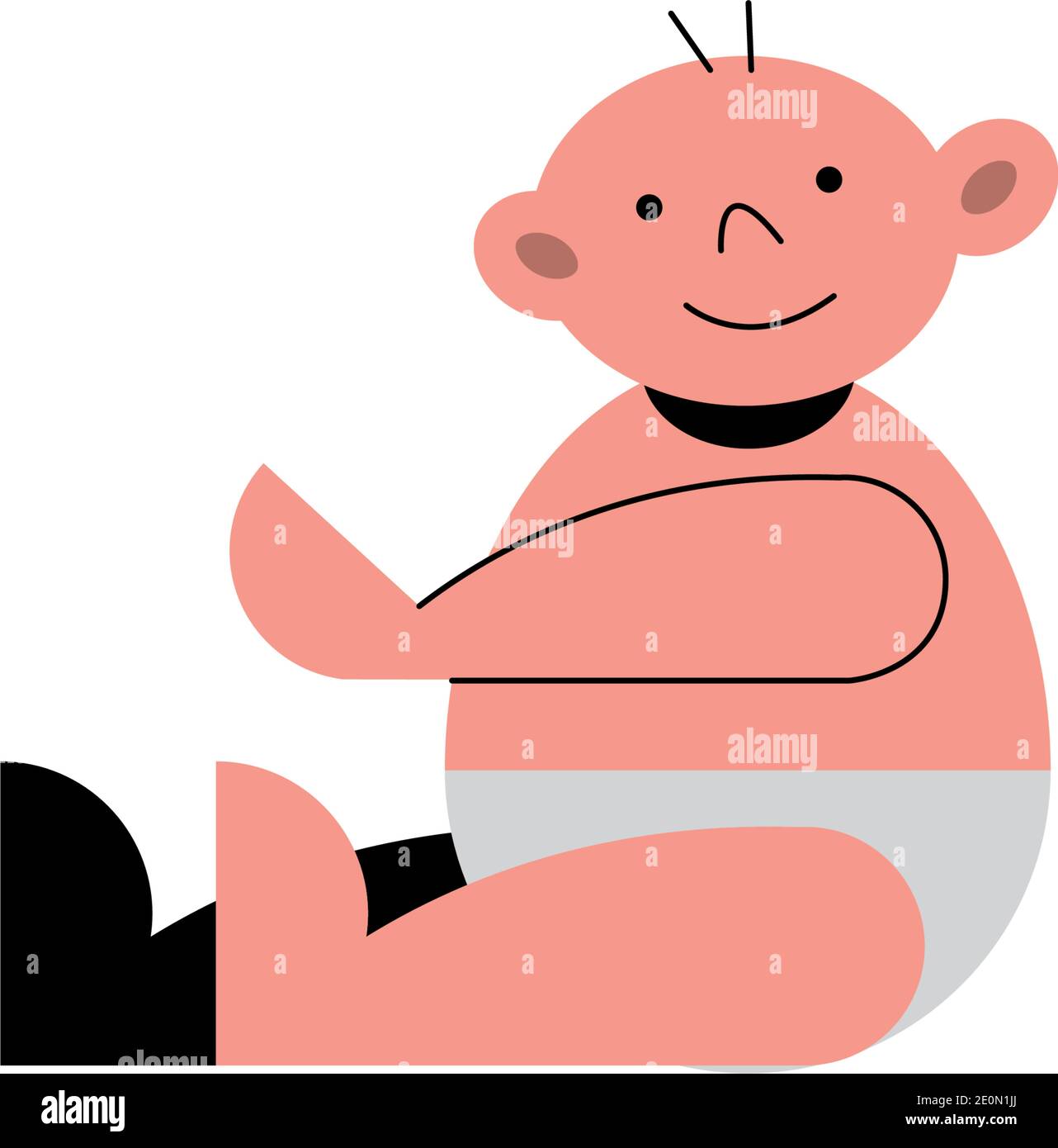 Dessin animé pour bébé avec dessin de couches, enfant nouveau-né enfant  enfant enfance innocence et petit thème illustration vectorielle Image  Vectorielle Stock - Alamy