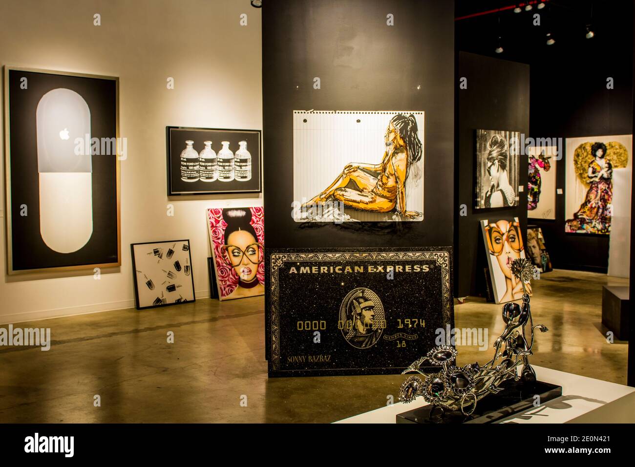Galerie d'art dans le quartier de Wynwood Walls Midtown, Micami, Floride Banque D'Images