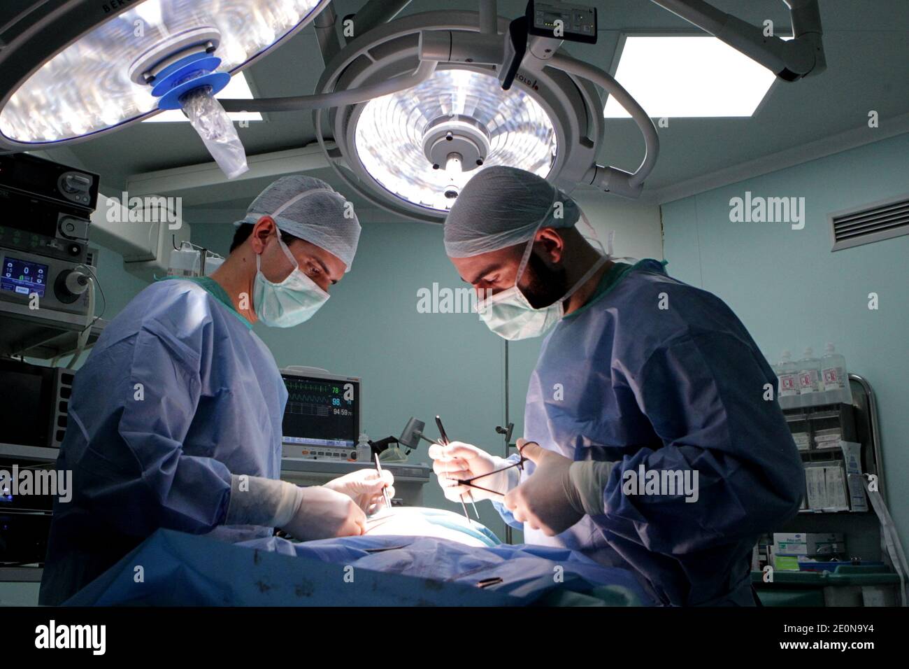 Chirurgie assistée par robot, Grèce Banque D'Images