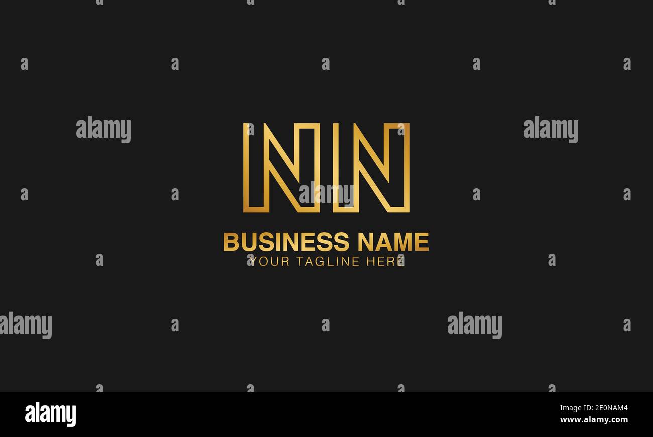 NN N lettre initiale typographie logo vecteur de conception Illustration de Vecteur