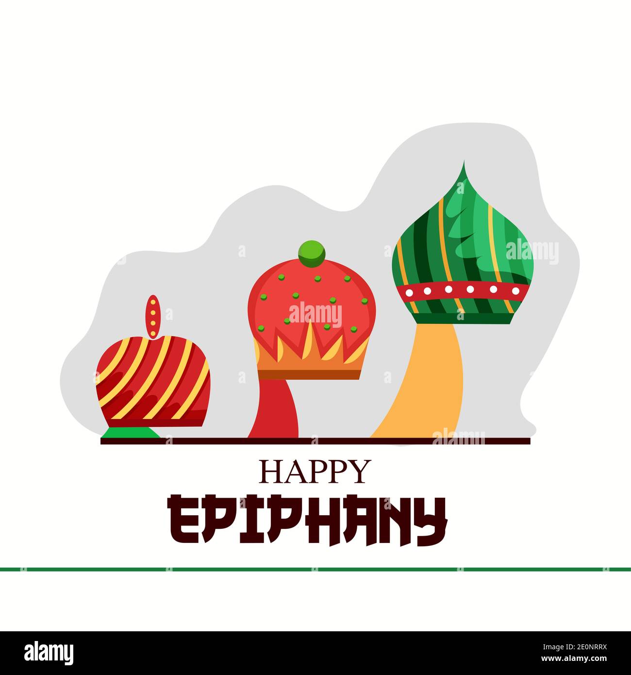 Illustration vectorielle d'un arrière-plan pour l'Epiphanie heureuse (Epiphanie est un festival chrétien). Banque D'Images