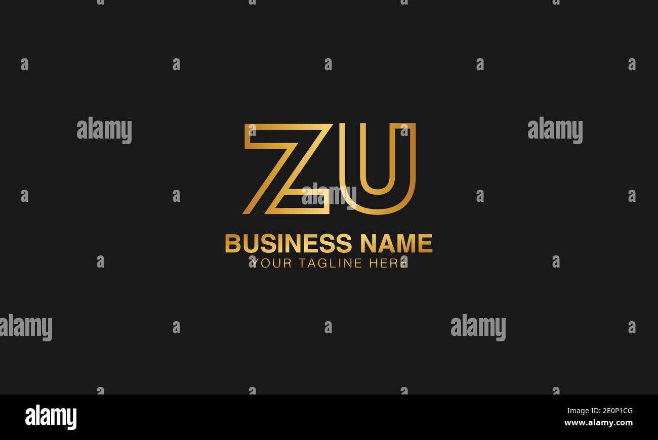 ZU Z U logo initial | logo original abstrait moderne minimaliste création, image de modèle vectoriel. logo logotype de luxe. Logo d'initiales typographiques. Illustration de Vecteur