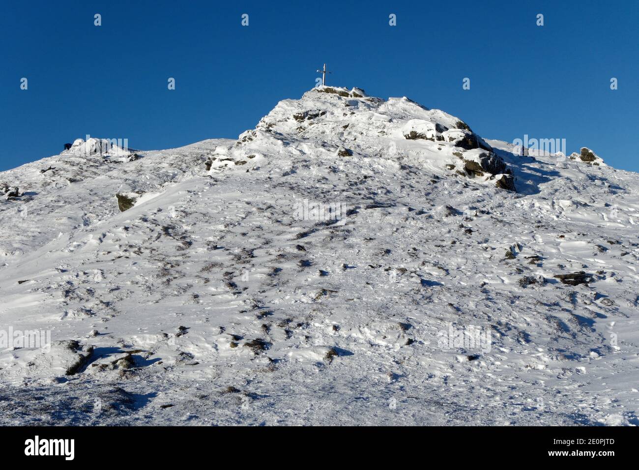 Ben Ledi, près de Callander vu avec la neige d'hiver en janvier 2021 Banque D'Images