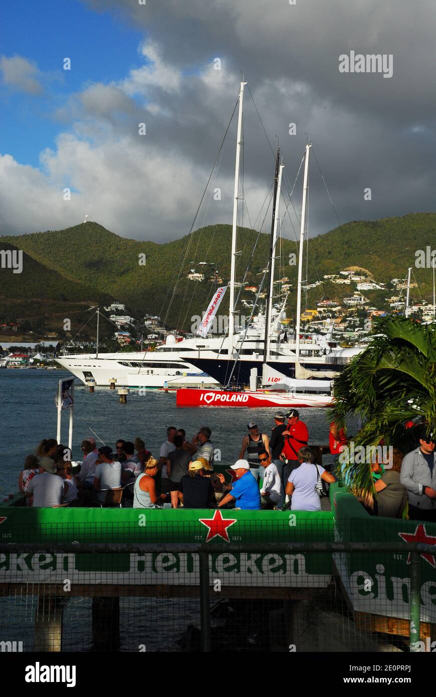 Caraïbes néerlandaises: Yacht Club de Sint Maarten Banque D'Images