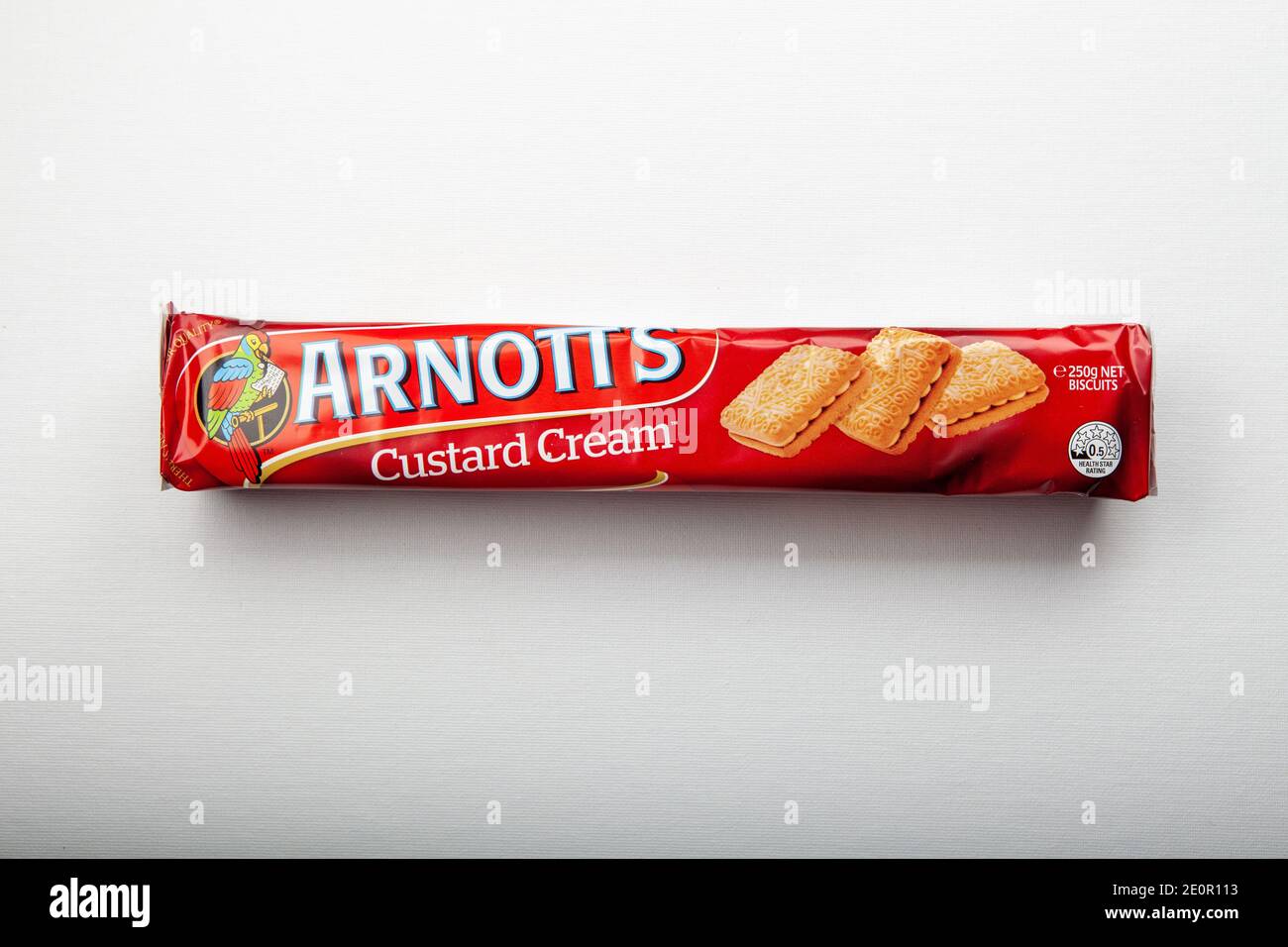 Biscuits à la crème Custard d'Arnott Banque D'Images