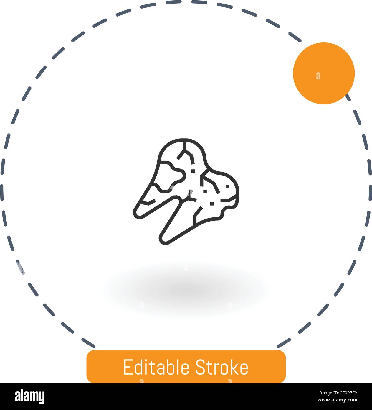 icône de vecteur rompu icônes de contour modifiables pour le web et mobile Illustration de Vecteur
