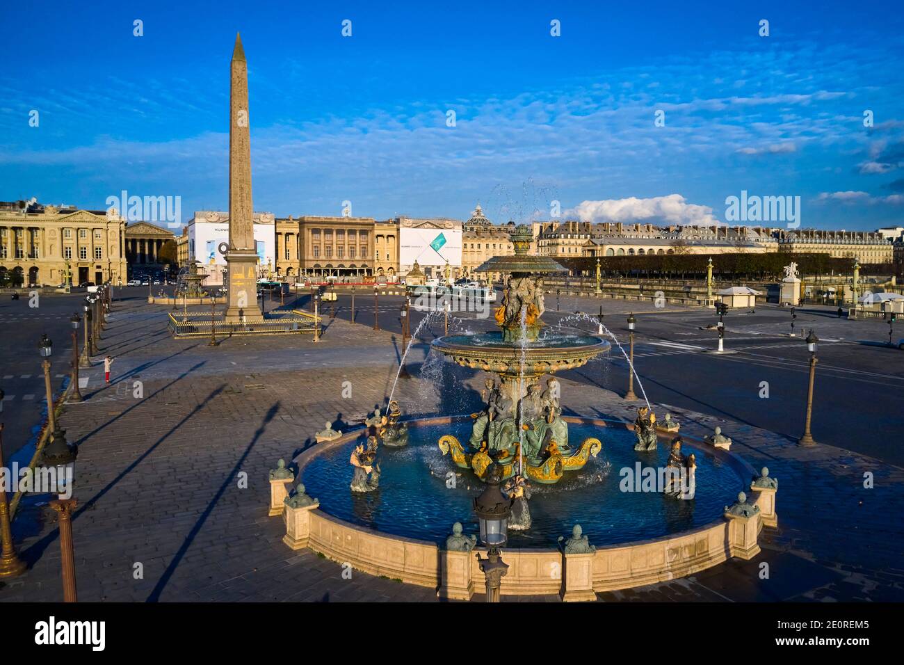 France, Paris (75), place de la Concorde, région classée au patrimoine mondial de l'UNESCO Banque D'Images