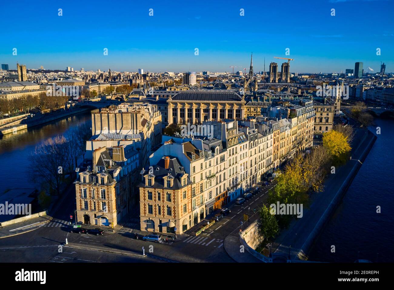 France, Paris (75), classé au patrimoine mondial de l'UNESCO, Ile de la Cité, Cathédrale notre-Dame Banque D'Images