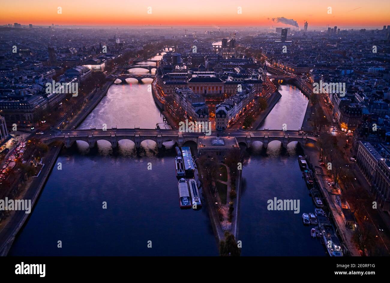 France, Paris (75), classé au patrimoine mondial de l'UNESCO, Ile de la Cité, Cathédrale notre-Dame Banque D'Images