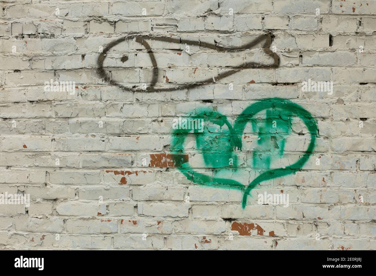 dessin des enfants de poissons et de coeurs Banque D'Images