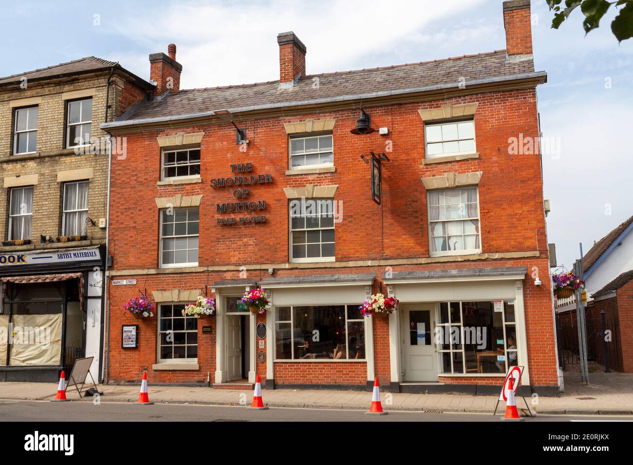 The Shoulder of Mutton public House (maison libre) et restaurant à Ashby de la Zouch, Leicestershire, Royaume-Uni. Banque D'Images