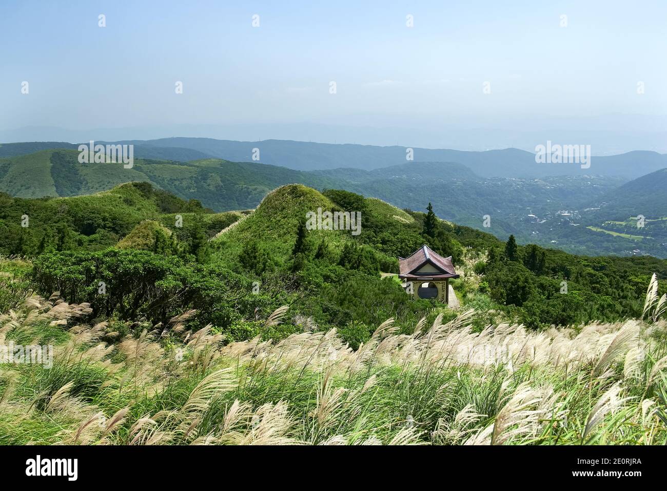 Vue de Mt. Qixing Trail dans le parc national de Yangmingshan, Taïwan Banque D'Images