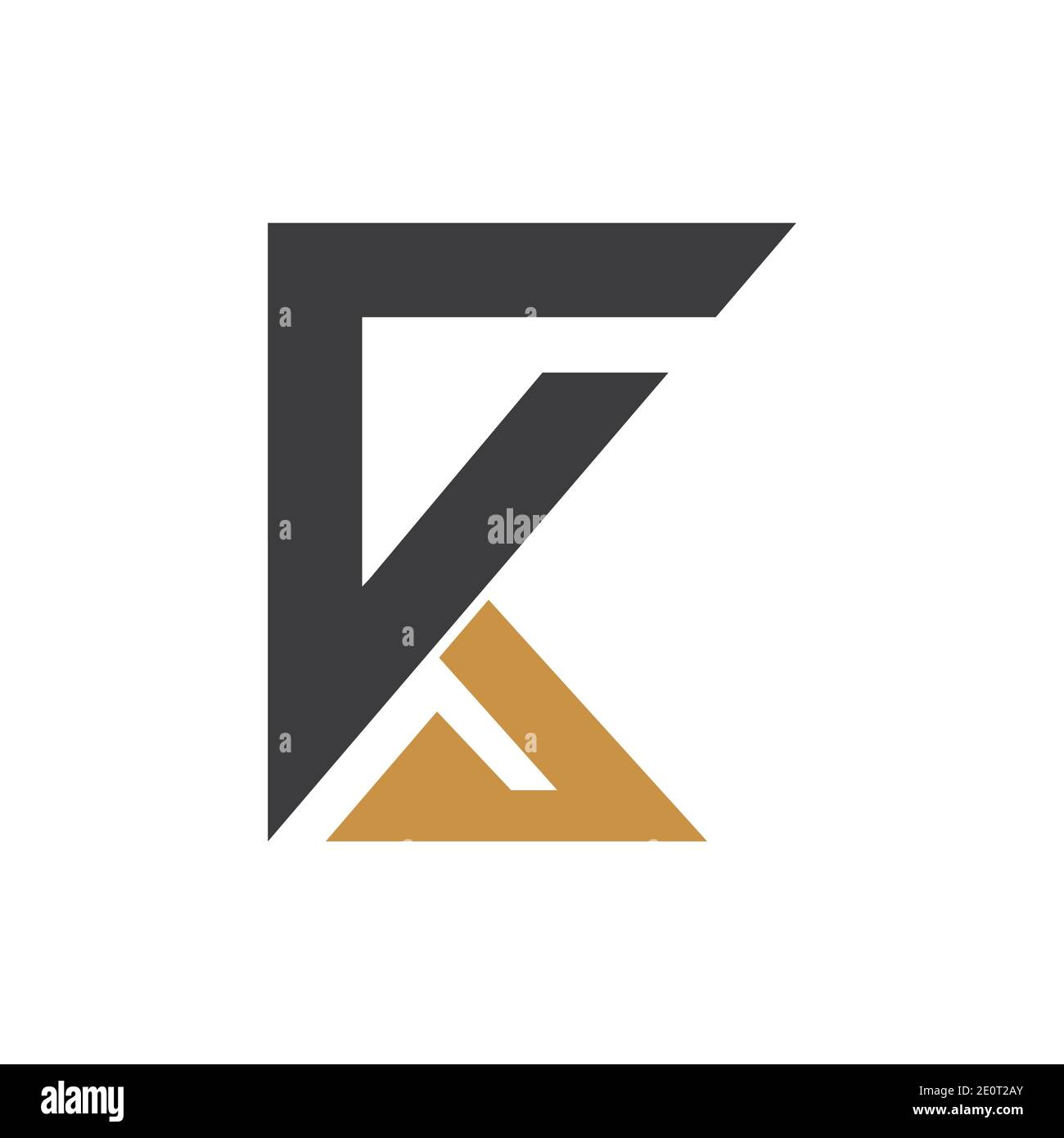 Motif abstrait et créatif avec logo représentant une lettre. Logo kc avec lettre liée. Illustration de Vecteur