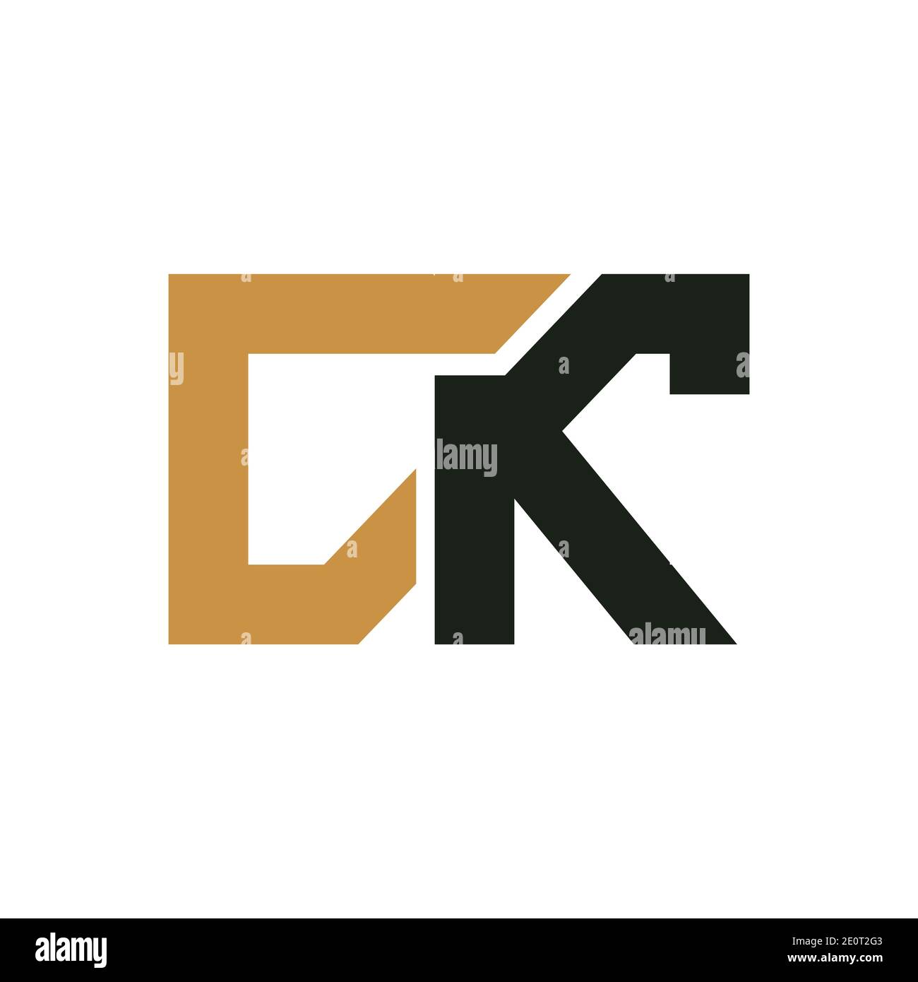 Motif abstrait et créatif avec logo représentant une lettre. Logo kc avec lettre liée. Illustration de Vecteur