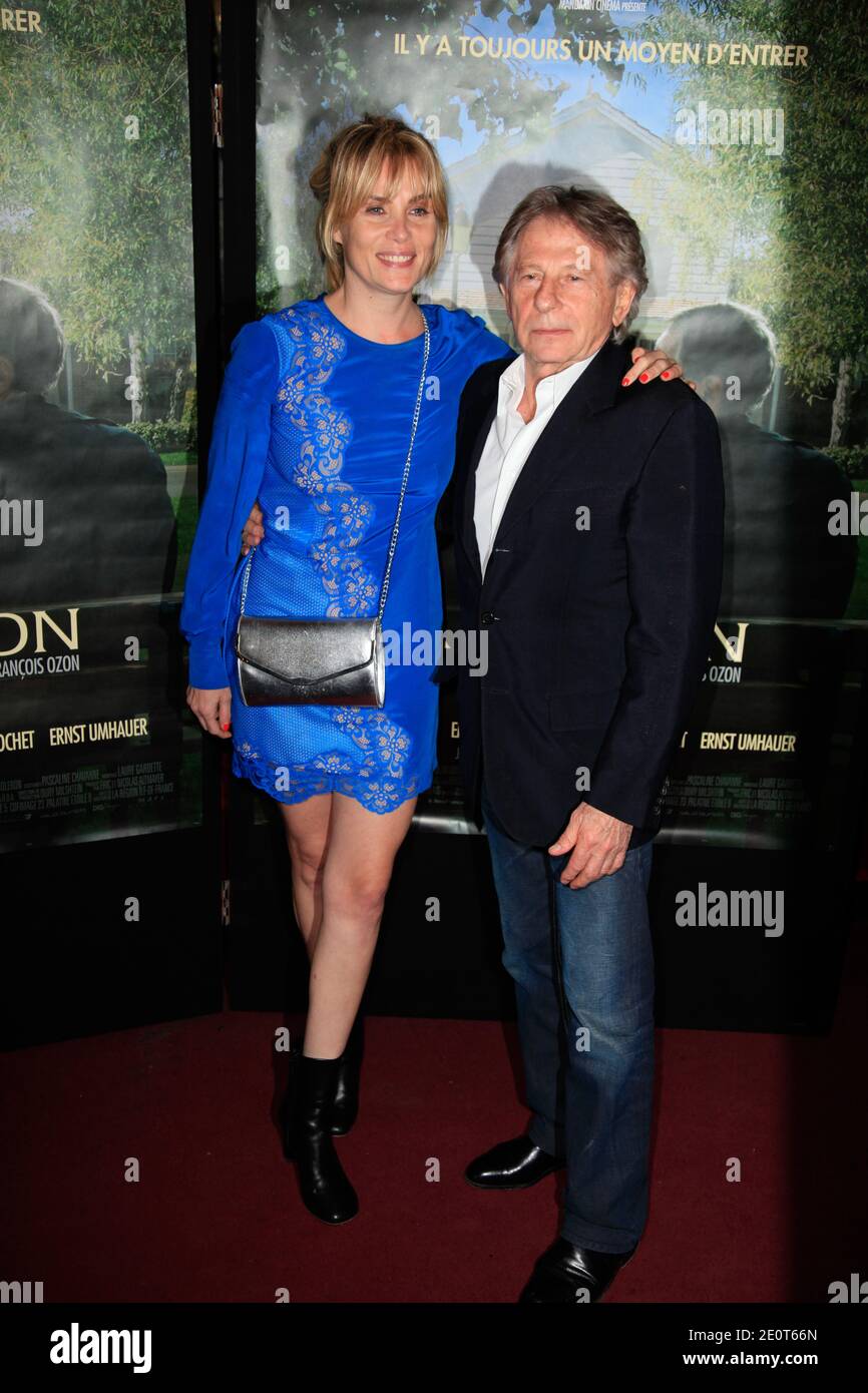 Emmanuelle Seigner et Roman Polanski assisteront à la première de « sans la Maison » au cinéma Rex à Paris, France, le 01 octobre 2012. Photo de Jerome Domine/ABACAPRESS.COM Banque D'Images