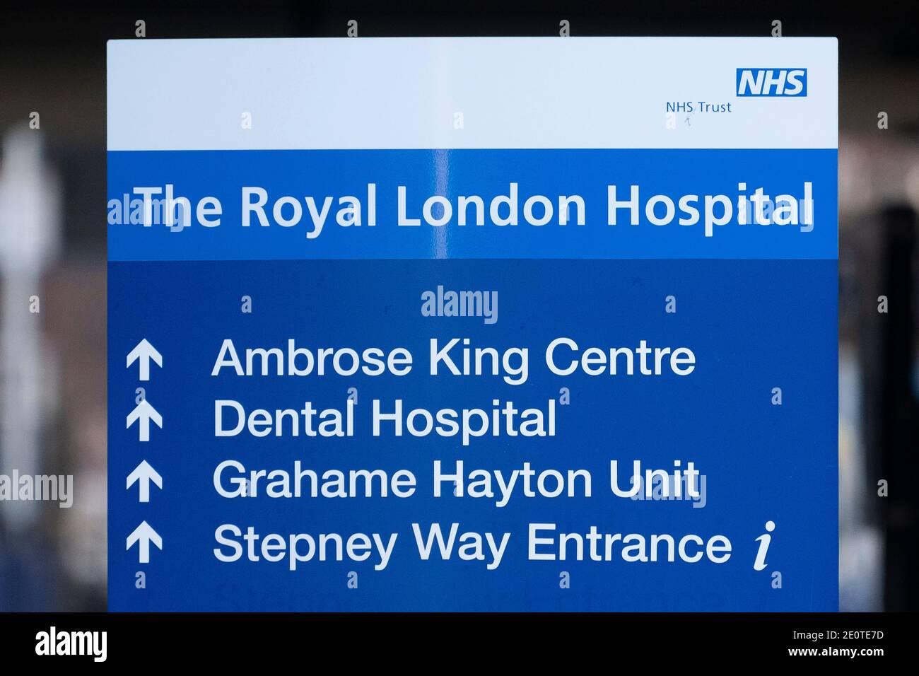 02 janvier 2020. Londres, Royaume-Uni. Le Royal London Hospital de Whitechapel, est de Londres. L'hôpital a signalé une augmentation des cas de Covid-19 à la suite des fêtes de Noël. Photo de Ray Tang. Banque D'Images