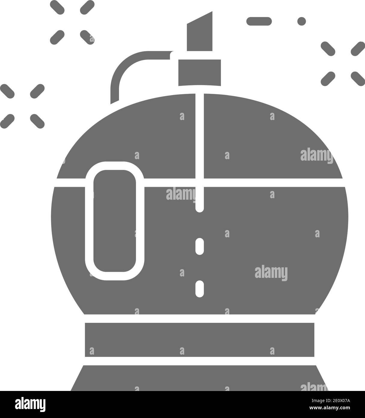 Parfumerie française, eau de toilette, icône grise. Illustration de Vecteur