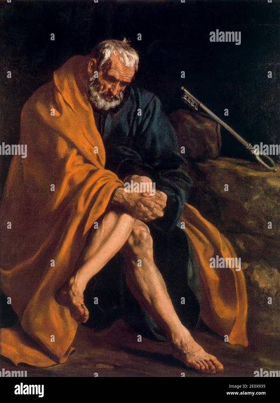 Les Larmes de saint Pierre - Luis Tristán - Q24260452. Banque D'Images