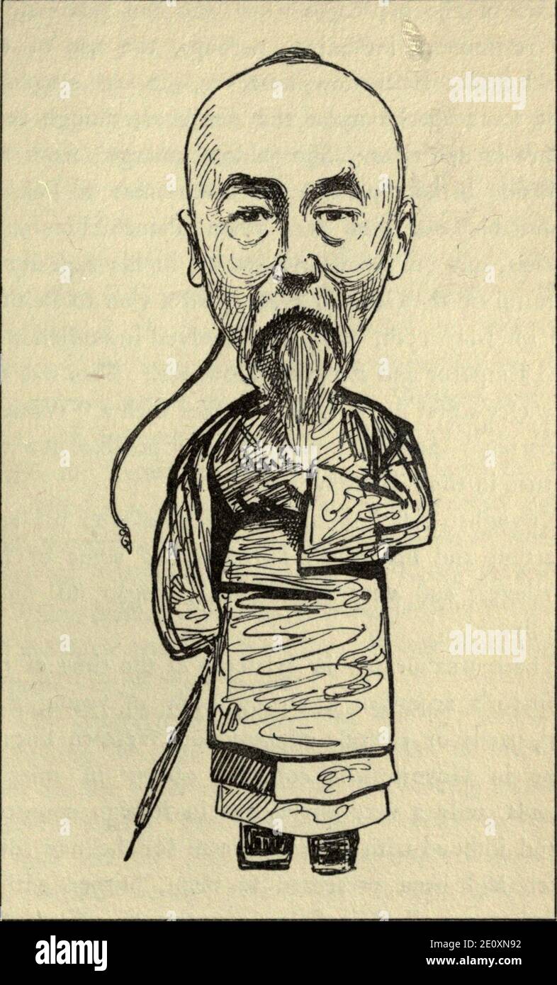 Li Hung-Chang caricature. Banque D'Images