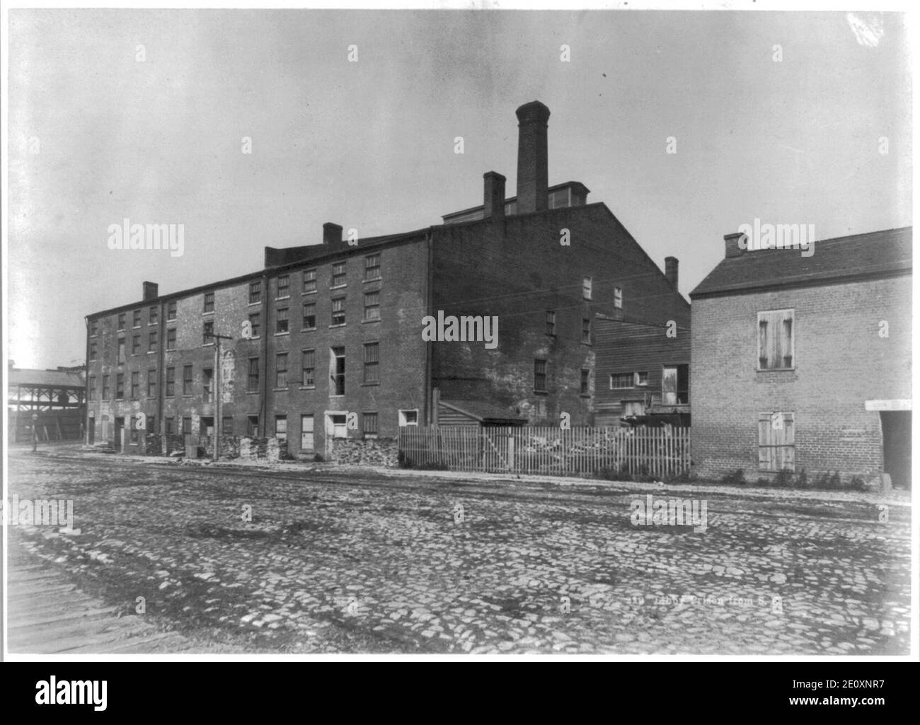 Prison de Libby, Richmond, Virginie- vue extérieure du sud-est Banque D'Images