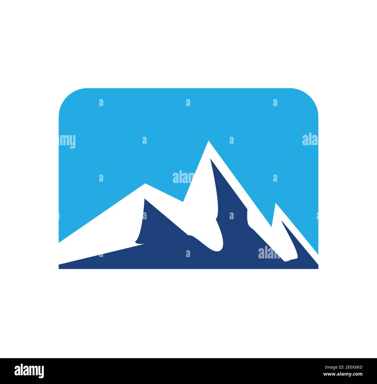 Une illustration vectorielle de l'enseigne vectorielle Blue Mountain Illustration de Vecteur